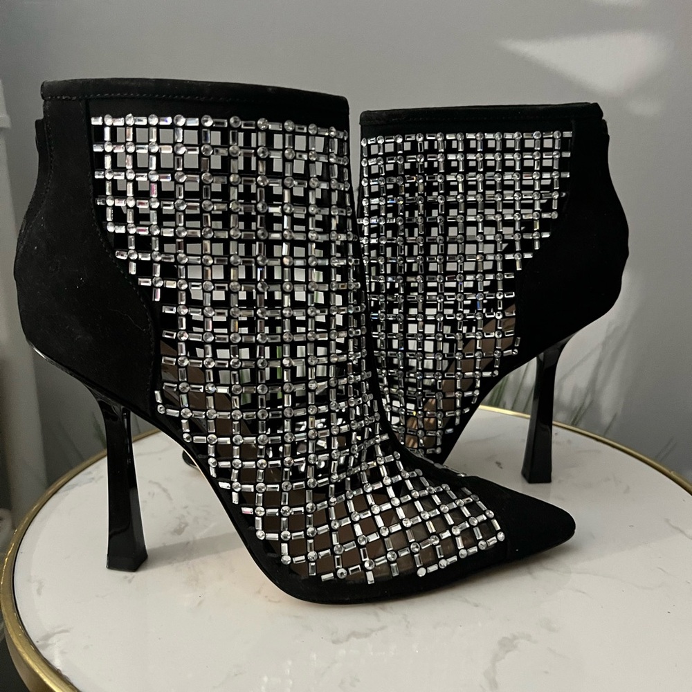 INC Rhinestone Cage Boot